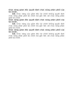 Chức năng giám đốc quyết định chức năng phân phối của tài chính