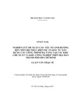 Nghiên cứu đề xuất các yếu tố ảnh hưởng đến tiến độ thực hiện dự án đầu tư xây dựng các công trình hạ tầng tại các khu chế xuất và khu công nghiệp trên địa bàn thành phố hồ chí minh 