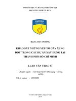 Khảo sát những yếu tố gây xung đột trong các dự án xây dựng tại thành phố hồ chí minh 