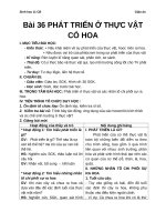 Giáo án Sinh học 11 bài 36: Sự phát triển ở thực vật có hoa