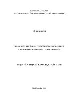 Nhận diện khuôn mặt người sử dụng wavelet và principle component analysis (PCA) 