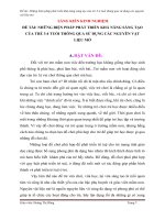 NHỮNG BIỆN PHÁP PHÁT TRIỂN KHẢ NĂNG SÁNG TẠO CỦA TRẺ 34 TUỔI THÔNG QUA SỬ DỤNG CÁC NGUYÊN VẬT  LIỆU MỞ