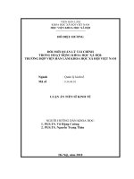 Đổi mới quản lý tài chính trong hoạt động khoa học xã hội trường hợp viện hàn lâm khoa học xã hội việt nam 