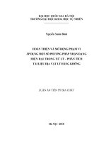 Hoàn thiện và mở rộng phạm vi áp dụng một số phương pháp nhận dạng hiện đại trong xử lý   phân tích tài liệu địa vật lý hàng không 