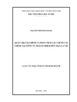 Quản trị tài chính và phân tích các chỉ số tài chính tại Công ty Trách nhiệm hữu hạn LaVie (Luận văn thạc sĩ)