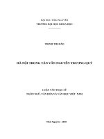 Hà nội trong tản văn nguyễn trương quý 