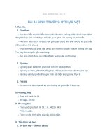Giáo án Sinh học 11 bài 34: Sinh trưởng ở thực vật
