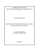 Giải pháp thu hút khách đến với làng văn hóa   du lịch các dân tộc việt nam 