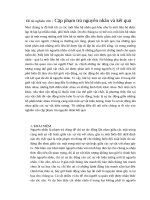 CẶP PHẠM TRÙ NGUYÊN NHÂN KẾT QUẢ