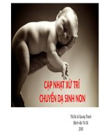 4 THS BS lê QUANG THANH   cập NHẬT xử TRÍ SANH NON