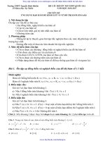 bộ câu hỏi ôn tập chuyên đề ứng dụng đạo hàm để khảo sát và vẽ đồ thị hàm số