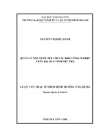 Quản lý nhà nước đối với các Khu công nghiệp trên địa bàn tỉnh Phú Thọ (Luận văn thạc sĩ)