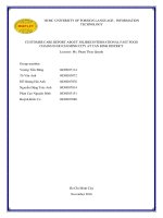 CUSTOMER CARE REPORT  JOLIBEE  GROUP 1