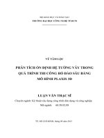 Phân tích ổn định hệ tường vây trong quá trình thi công hố đào sâu bằng mô hình plaxis 3d 