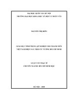 Giáo dục tinh thần lập nghiệp cho thanh niên việt nam hiện nay theo tư tưởng hồ chí minh 