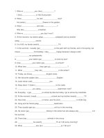 bài tập thì hiện tại đơn và thì hiện tại tiếp diễn rút gọn.