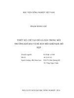 Thiết kế, chế tạo đồ gá hàn trong môi trường khí bảo vệ để hàn mối ghép khe hở hẹp 