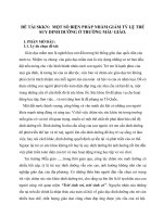 Một số biện pháp nhằm giảm tỷ lệ trẻ suy dinh dưỡng tại trường mẫu giáo