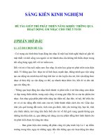 GIÚP TRẺ PHÁT TRIỂN NĂNG KHIẾU THÔNG QUA HOẠT ĐỘNG âm NHẠC CHO TRẺ 5 TUỔI