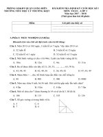 Toán 3 - ktra cuối hk 1 - trường TH Lý Thường Kiệt - năm 2017-2018