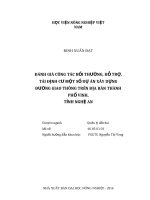 Đánh giá công tác bồi thường, hỗ trợ, tái định cư một số dự án xây dựng đường giao thông trên địa bàn thành phố vinh, tỉnh nghệ an 
