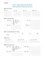 TOÁN 4 - BÀI 12 -NHÂN VỚI SỐ CÓ HAI CHỮ SỐ NHÂN NHẨM SỐ CÓ HAI CHỮ SỐ VỚI 11