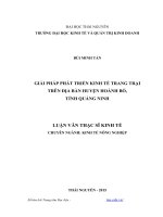 Giải pháp phát triển kinh tế trang trại trên địa bàn huyện hoành bồ, tỉnh quảng ninh 