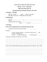 biên ban hop phu huynh