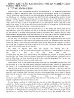 TÀI LIỆU THAM KHẢO   ĐỒNG CHÍ TRẦN BẠCH ĐẰNG với CÁCH MẠNG VIỆT NAM, kẻ sĩ GIA ĐỊNH