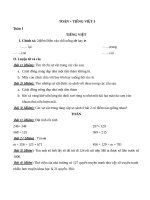 TOÁN + TIẾNG VIỆT 3 ( TUẦN 1 )