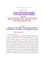 GIÁO dục TRẺ mẫu GIÁO “tấm GƯƠNG đạo đức hồ CHÍ MINH” QUA TIẾT học và các HOẠT ĐỘNG TRONG NGÀY