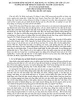 TÀI LIỆU THAM KHẢO   QUÁ TRÌNH HÌNH THÀNH, nội DUNG tư TƯỞNG cốt lõi của tư TƯỞNG hồ CHÍ MINH về đạo đức NGƯỜI CÁCH MẠNG