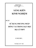 SỬ DỤNG PHƯƠNG PHÁP ĐÓNG VAI TRONG DẠY HỌC ĐỊA LÍ THPT