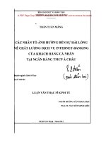 Các nhân tố ảnh hưởng đến sự hài lòng về chất lượng dịch vụ internet banking của khách hàng cá nhân tại ngân hàng TMCP á châu 