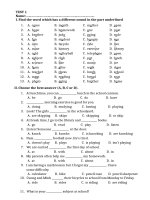 TEST 1 UNIT 1 TIẾNG ANH 6