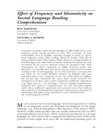 Effect of frequency and idiomaticity on second language reading comprehension 