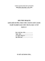 Mẫu bìa bài thu hoạch THCS hạng 2