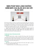 BIỆN PHÁP bảo LÃNH NHỮNG điểm mới của BLDS 2015 SO với BLDS 2005