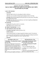 Giáo án Sinh học 12 bài 18: Chọn giống vật nuôi và cây trồng dựa trên nguồn biến dị tổ hợp