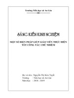 sáng kiến kinh nghiệm chủ nhiệm lớp ở tiểu học