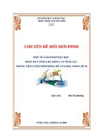 MỘT SỐ GIẢI PHÁP DẠY HỌC  PHÁT HUY TÍNH CHỦ ĐỘNG VÀ TÍCH CỰC  TRONG TẬP LUYỆN MÔN BÓNG RỔ CỦA HỌC SINH LỚP 10