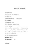 bệnh án nhi khoa viêm phổi