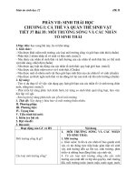 Giáo án Sinh học 12 bài 35: Môi trường sống và các nhân tố sinh thái