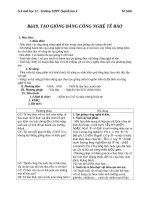 Giáo án Sinh học 12 bài 19: Tạo giống bằng phương pháp gây đột biến và công nghệ tế bào