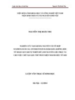 Nghiên cứu tạo kháng nguyên tái tổ hợp STAPHYLOCOCCAL ENTEROTOXIN b ( SEN) dạng không độc từ đoạn GEN SEB tự nhiên làm nguyên liệu phục vụ chế tạo que thử phát hiện nhanh độc tố SEB 