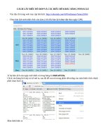 HƯỚNG DẪN HIỂN THỊ ĐỒ THỊ DOP BẰNG PINNACLE