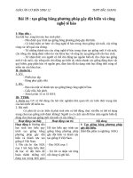 Giáo án Sinh học 12 bài 19: Tạo giống bằng phương pháp gây đột biến và công nghệ tế bào