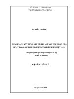 Quy hoạch xây dựng khu đô thị mới tác động của hoạt động kinh tế đô thị trong điều kiện việt nam