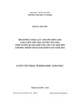 Bồi dưỡng năng lực chuyên môn cho giáo viên tiểu học huyện yên sơn,tỉnh tuyên quang đáp ứng yêu cầu đổi mới sách giáo khoa sau năm 2015
