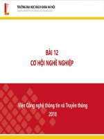 Bài 12 cơ hội nghề nghiệp